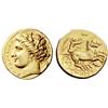 Greek coins. Syracuse. Decadrachm ca 287-278, AV 4.30g.