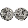Image 1 : Roman Rep. Cn. Lucretius Trio. Denarius 136, AR 4.00g.