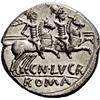 Image 3 : Roman Rep. Cn. Lucretius Trio. Denarius 136, AR 4.00g.