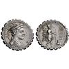 Roman Rep. C. Mamilius Limetanus. Denarius serratus 82, AR 4.20g.