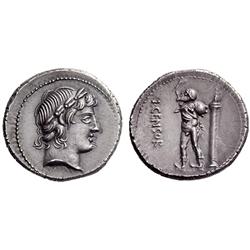 Roman Rep. L. Marcius Censorinus. Denarius 82, AR 4.13g.