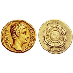 Roman Empire. Octavian. Aureus 19 BC, AV 7.79g.