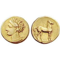 Greek coins. The Carthaginians. Stater 310-270, EL 7.47g.