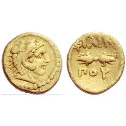 Greek coins. Macedonia, Philip II. 1/8 stater ca 340-328, AV 1.05g.