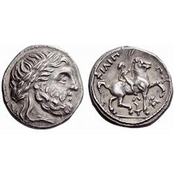 Greek coins. Macedonia, Philip II. Tetradrachm ca 315-294, AR 14.25g.