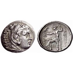 Greek coins. Macedonia, Alexander III. Tetradrachm ca 315-294, AR 17.29g.