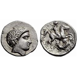 Greek coins. Paeonia, Patraus. Tetradrachm ca 340-315, AR 12.38g.