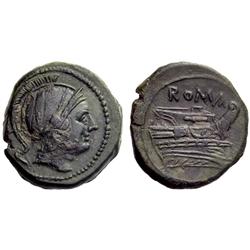 Roman Rep.  Quartuncia 217-215, Æ 2,90g.