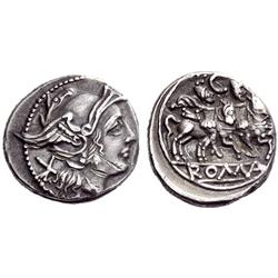 Roman Rep.  Denarius, Etruria 209-208, AR 4.50g.