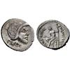 Image 1 : Roman Rep.  C. Vibius C.f. Cn. Pansa C. Denarius 48, AR 3.68g.