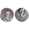 Image 1 : Roman Rep.  M. Antonius & Cleopatra. Denarius 32, AR 3.74g.