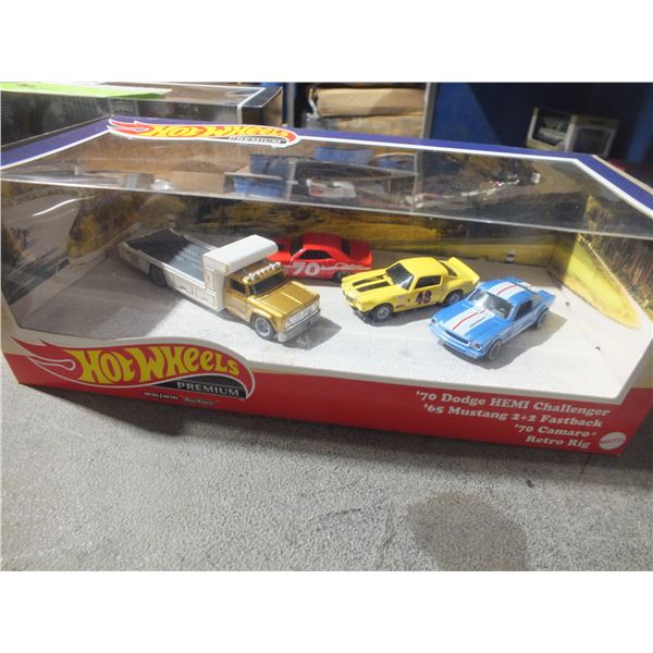 Hot Wheels Premium 4pc Die Cast Car Set