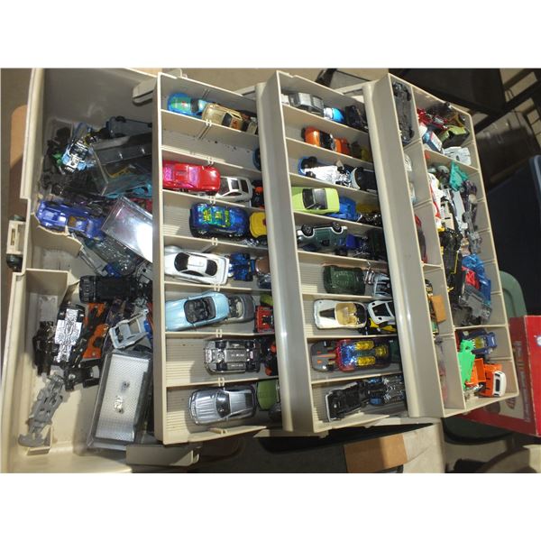 Plano Tackle Box w/ assorted Diecast Cars + Parts