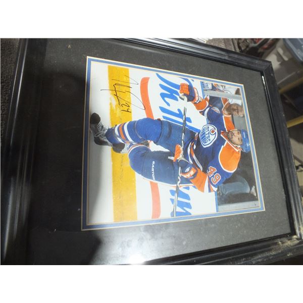 Signed Edmonton Oilers Theo Peckham Picture
