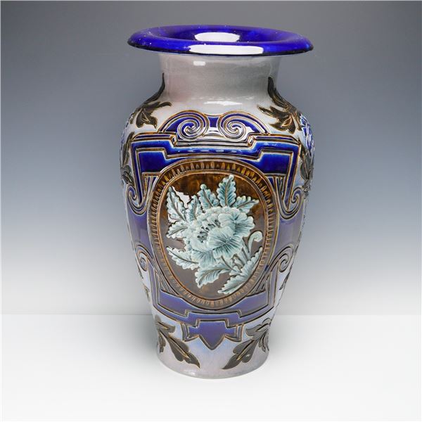 Doulton Lambeth Stoneware Large Art Nouveau Vase