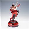 Image 1 : Peggy Davies Ceramics Flambe Ruby Fusion Figurine, Harlequin and Columbine