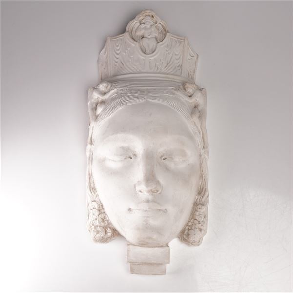 Original Richard Garbe Sculpture, St. Agnes with Headdress and Fairies