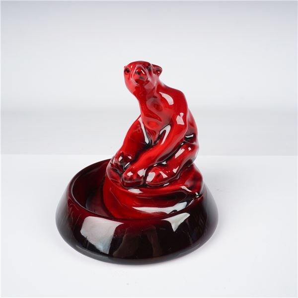 Royal Doulton Flambe Dish, Polar Bear