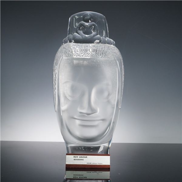 Roy Adzak Daum Ltd. Ed. Crystal Sculpture, Bouddha