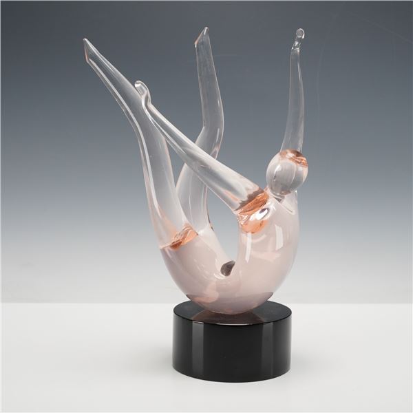 Alfredo Rossi for CAM Murano Glass Sculpture, Falling Man