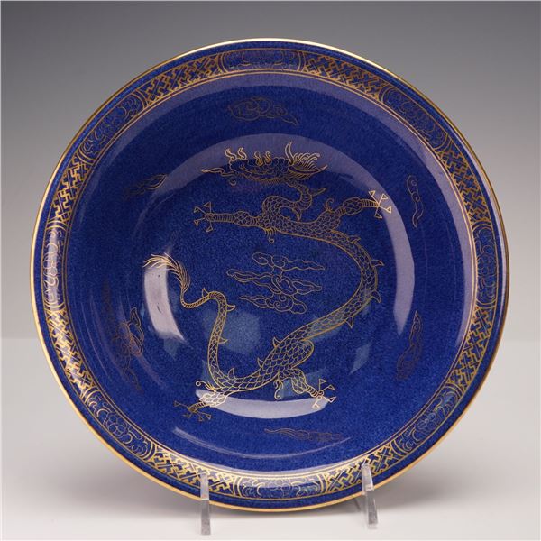 Wedgwood Lustre Powder Blue Bone China Dragon Bowl