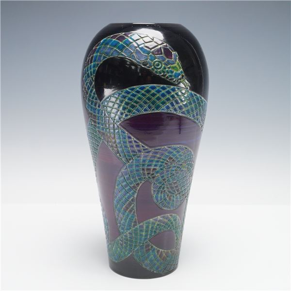 Dennis Chinaworks Sally Tuffin Snake Large Vase, Ltd Edition of 30