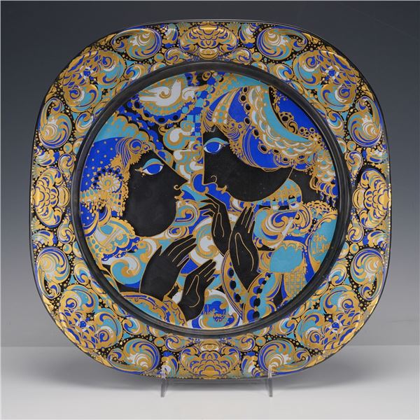 Rosenthal Studio Line by Bjorn Wiinblad Weihnachten Glass Wall Plate