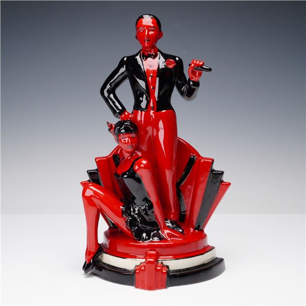 Peggy Davies Ruby Fusion Flambe Figurine, Ritzy Duet