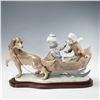 Image 1 : Lladro Porcelain Sculpture with Base, Sleigh Ride 1005037