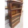 Image 1 : Globe-Wernicke Oak Lawyer's Stacking Bookcase with Four Stacks, Top, and Bottom Drawer