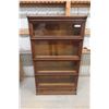 Image 2 : Globe-Wernicke Oak Lawyer's Stacking Bookcase with Four Stacks, Top, and Bottom Drawer