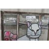 Image 2 : Very Unique Stained Glass Sun Catcher Featuring Cat on Window Ledge, 18" x 24"