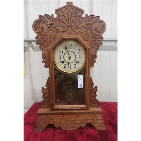 New Haven Gingerbread Mantel Clock, 23" x 13"