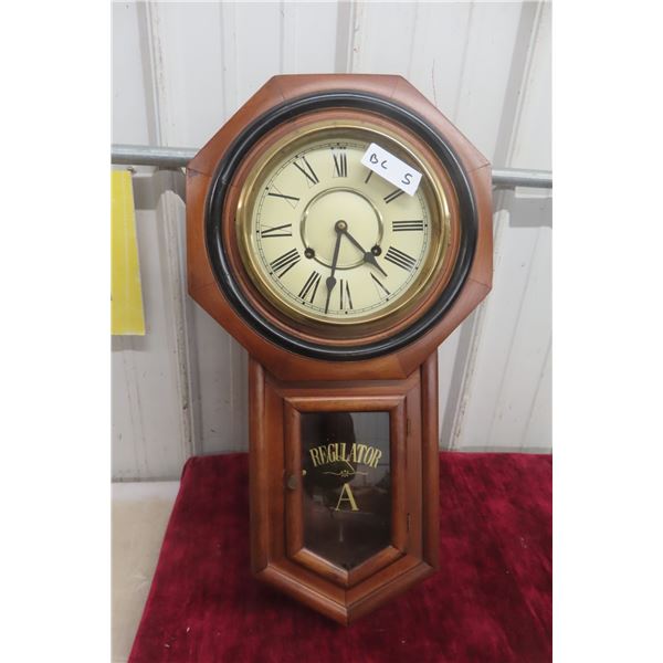 Regulator Pendulum Wall Clock 22" x up to 12"