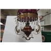 Image 2 : Gorgeous Victorian Red Ruby Hanging Aladdin Oil Lamp