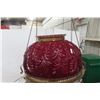Image 3 : Gorgeous Victorian Red Ruby Hanging Aladdin Oil Lamp