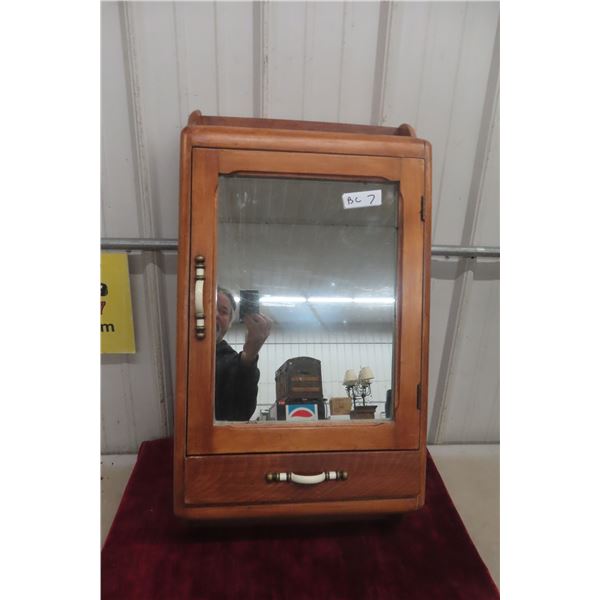 Antique Medicine Cabinet, 30" x 16" x 5"