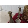 Image 10 : Brass Ornate Magazine Rack with Brass Candleholders
