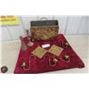 Image 1 : Brass Ornate Magazine Rack with Brass Candleholders