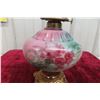 Image 2 : Hand-Painted Coal Oil Lamp with Brass Feet