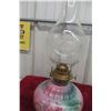 Image 4 : Hand-Painted Coal Oil Lamp with Brass Feet
