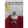 Image 5 : Hand-Painted Coal Oil Lamp with Brass Feet