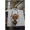 Image 1 : Victorian Hand-Painted Brass Aladdin Style Lamp - Amazing Piece!