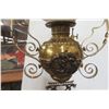 Image 7 : Victorian Hand-Painted Brass Aladdin Style Lamp - Amazing Piece!