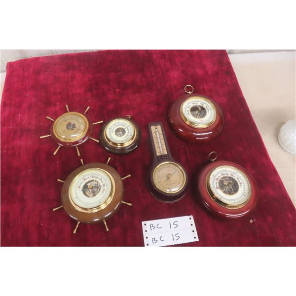 Six Assorted Barometers