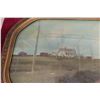Image 3 : Antique Convex Glass Picture Frame Depicting Farmyard Scene, 14" x 22"