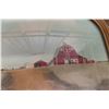 Image 5 : Antique Convex Glass Picture Frame Depicting Farmyard Scene, 14" x 22"