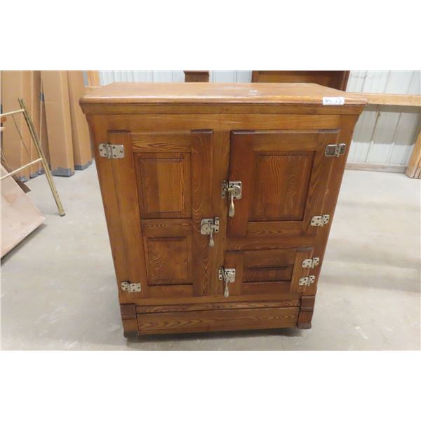 Oak Ice Box , 43" x 35" x 18"