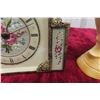 Image 6 : Two Decorative Mantel Clocks Including Petit Point Example
