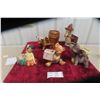 Image 1 : Group of Vintage Figural Ceramic Planters – Animals, Cart, and Character Motifs